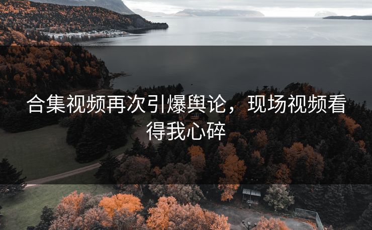 合集视频再次引爆舆论，现场视频看得我心碎