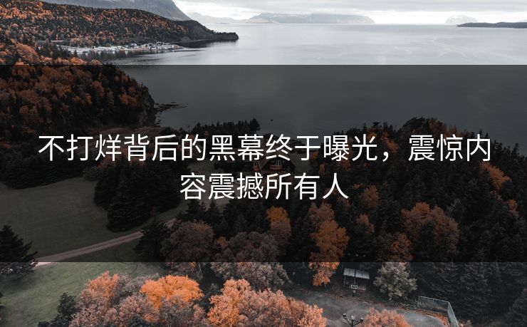 不打烊背后的黑幕终于曝光，震惊内容震撼所有人