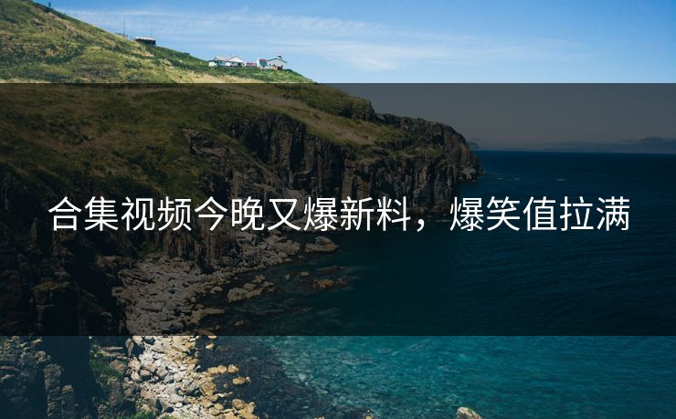 合集视频今晚又爆新料，爆笑值拉满