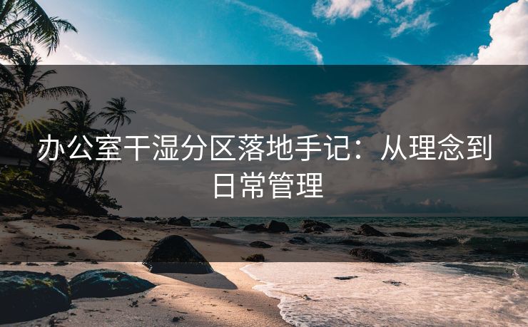 办公室干湿分区落地手记：从理念到日常管理