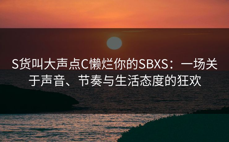 S货叫大声点C懒烂你的SBXS：一场关于声音、节奏与生活态度的狂欢